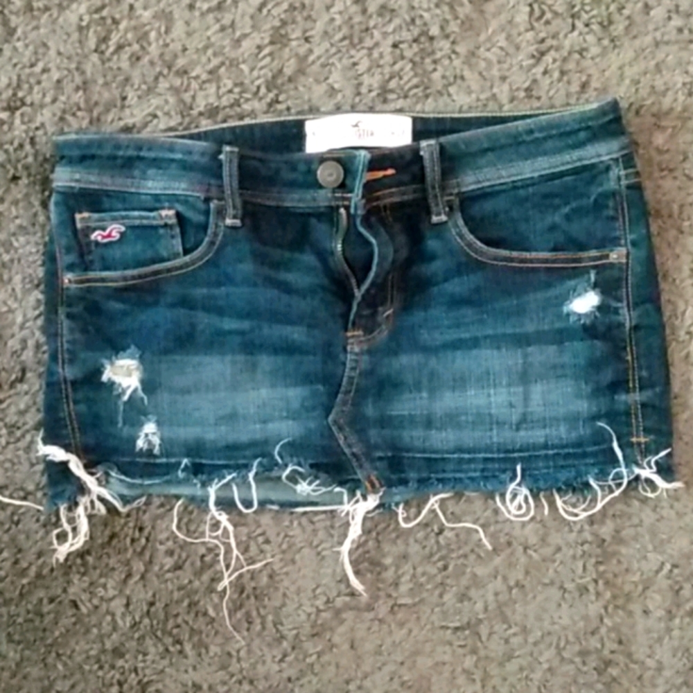 Denim mini skirt